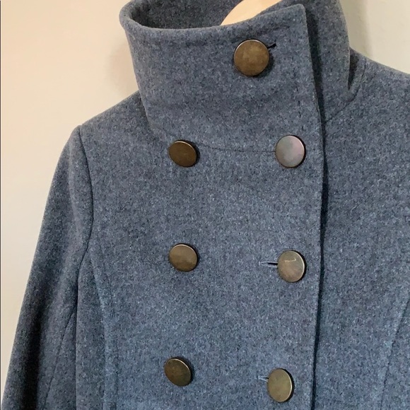 Talula Babaton Cashmere and Wool Gray Peacoat - Picture 2 of 8